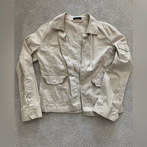 J. Crew women’s khaki linen shirt jacket size medium